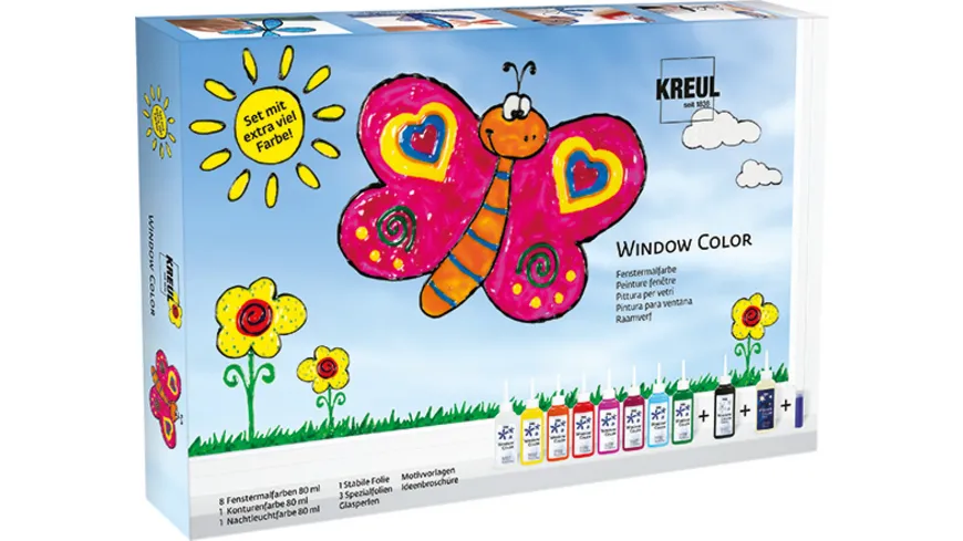 KREUL Window Color Set mit extra viel Farbe 800 ml