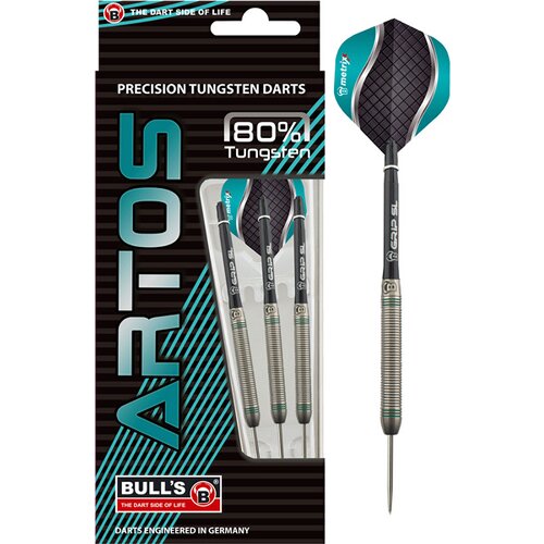 BULL'S DARTPFEIL ARTOS AR1 STEELDART, MINT 80% TUNGSTEN
