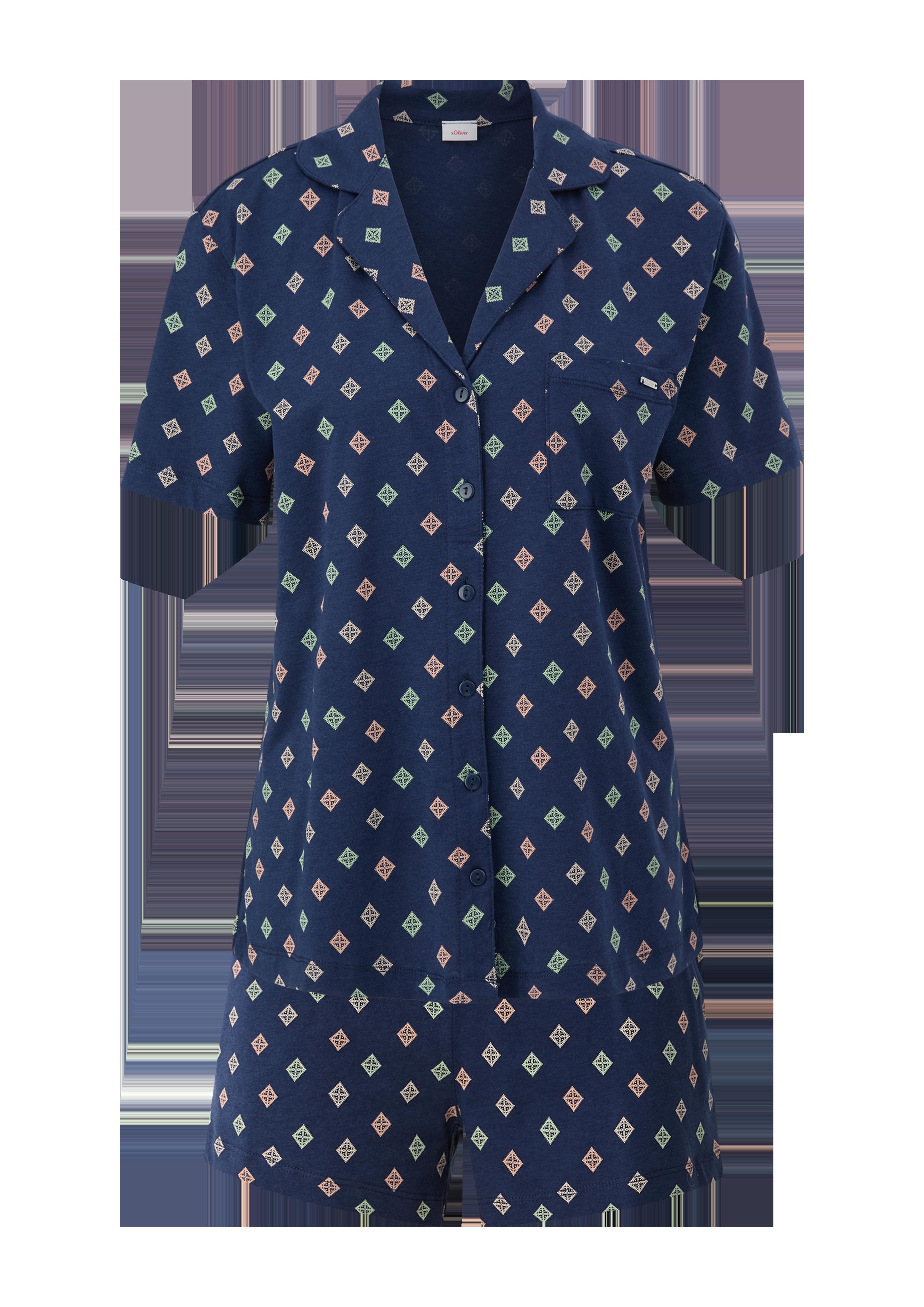 Kurzer Pyjama mit Allover-Muster  6008383-5865