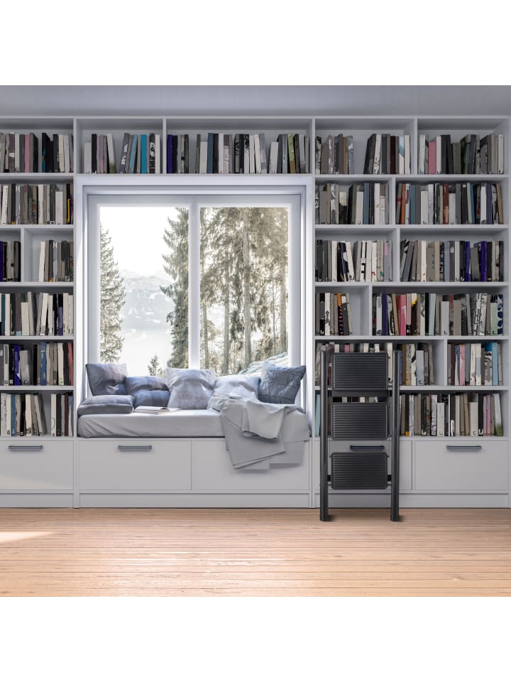 relaxdays Trittleiter in Schwarz - 3 Stufen günstig kaufen onesize