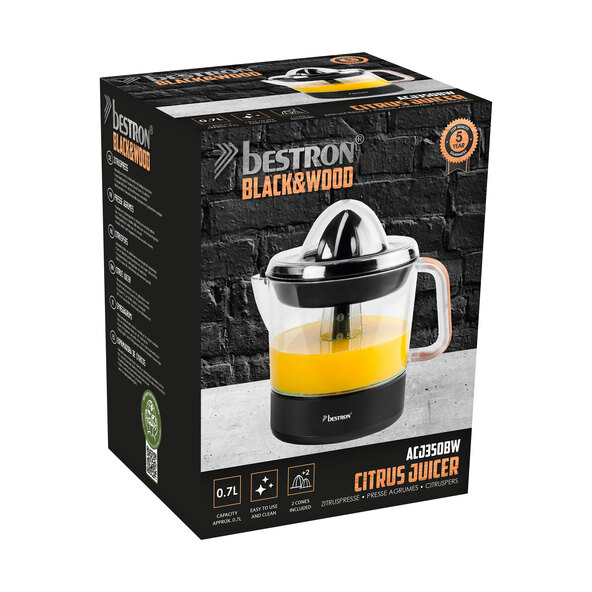 Zitruspresse, 0,7 l, schwarz