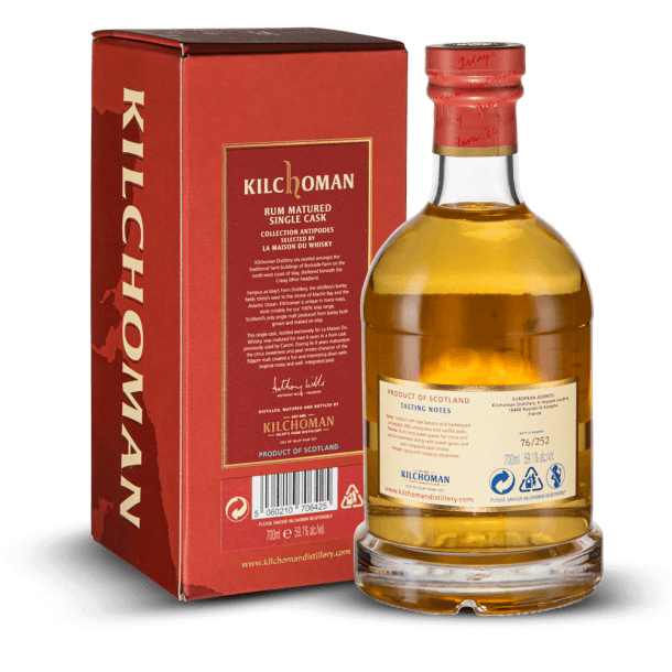 Kilchoman 6 ans 2016 Rum Barrel Single Cask Antipodes 59,1%