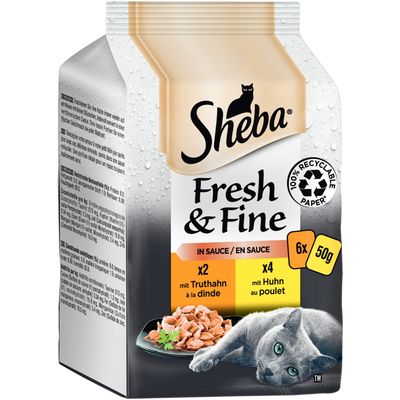 Sparpaket Sheba Fresh & Fine Frischebeutel 72 x 50 g