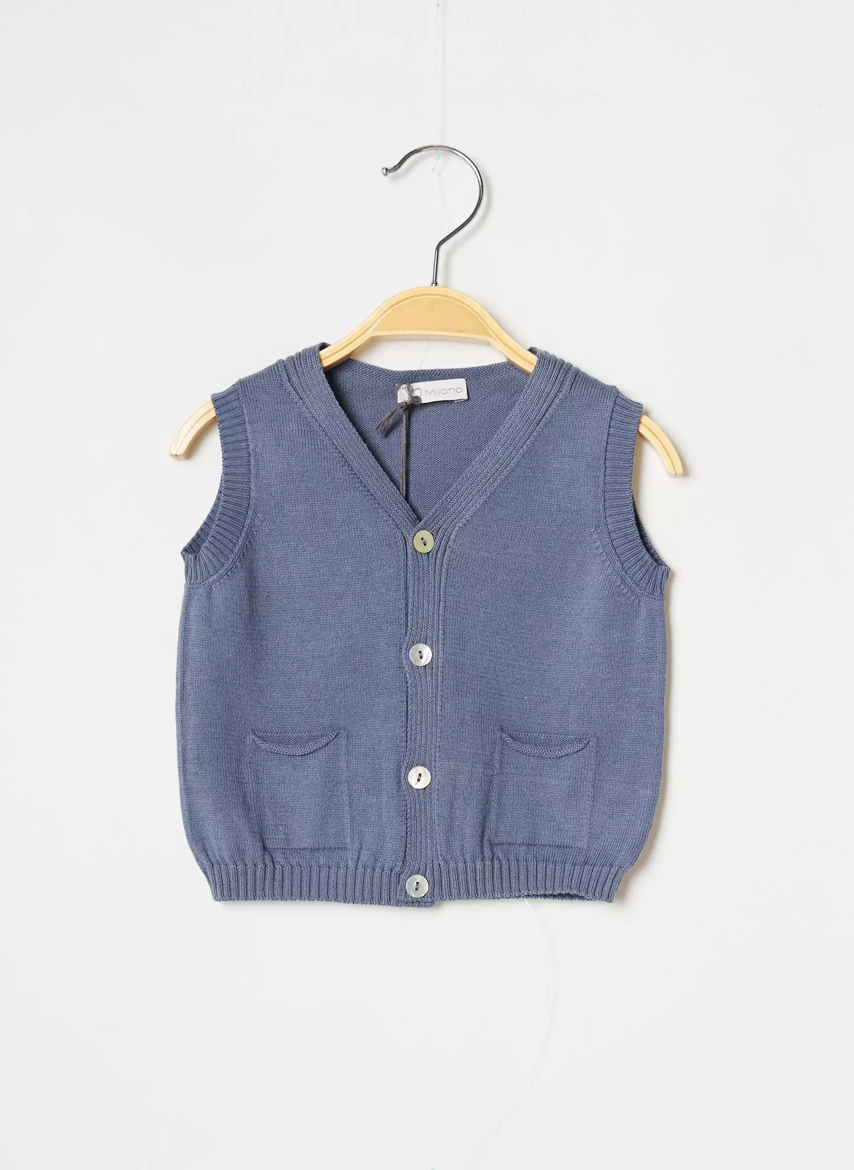 J O Milano Gilet Garcon couleur bleu