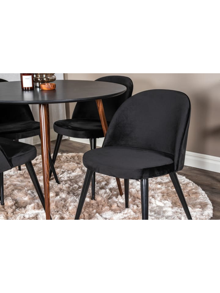 ebuy24 Essgruppe Plaza 19 (5-teilig) Schwarz 100 x 100 cm günstig kaufen onesize