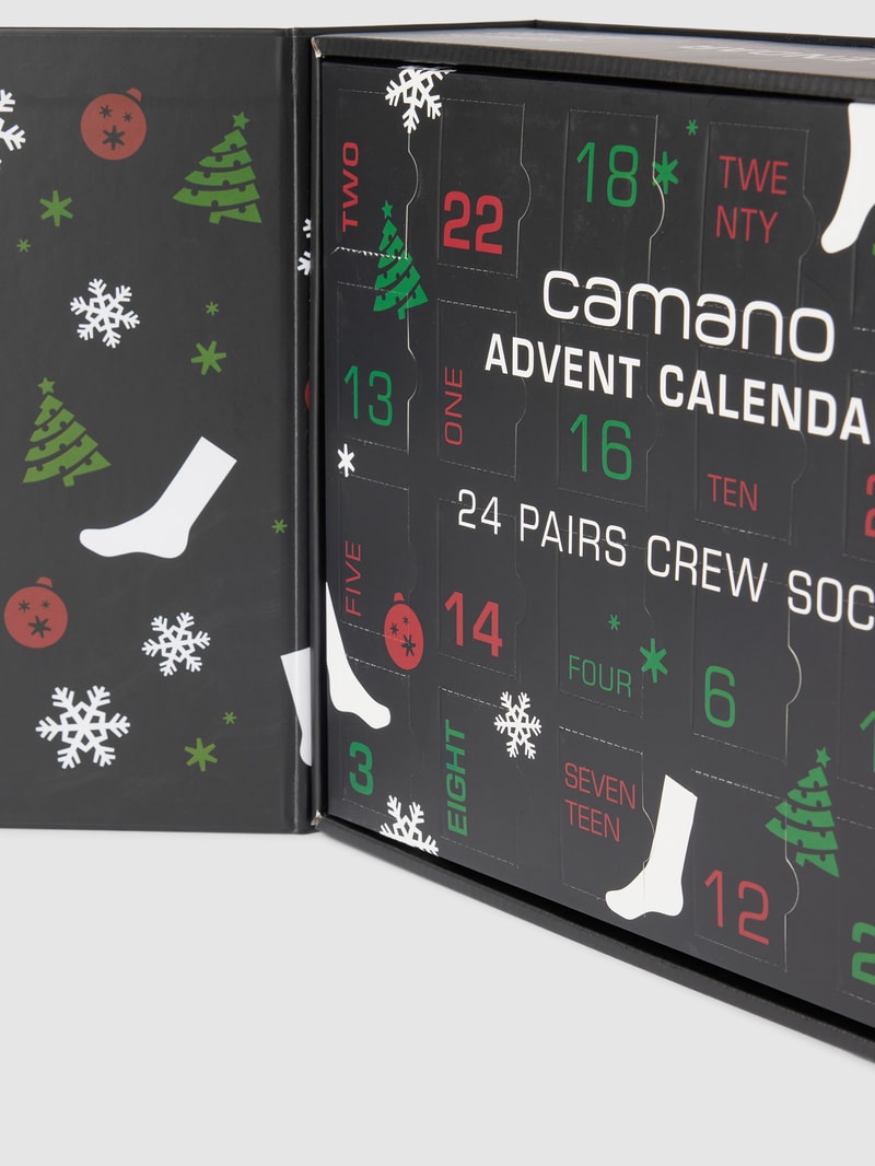 Adventskalender mit Socken Modell 'SOFT SOCKS' in schwarz