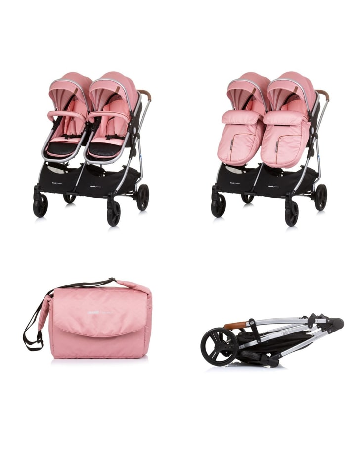 Chipolino Geschwisterkinderwagen Duo Smart in rosa günstig kaufen onesize