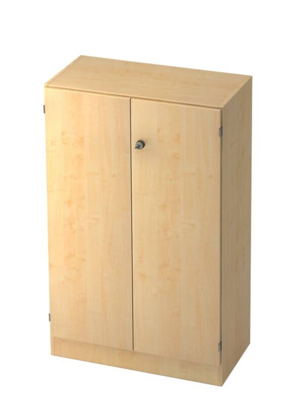 Hammerbacher Schrank Melamin 2 Fachböden 800 x 420 x 1.270 mm Nussbaum Mit Aufbau