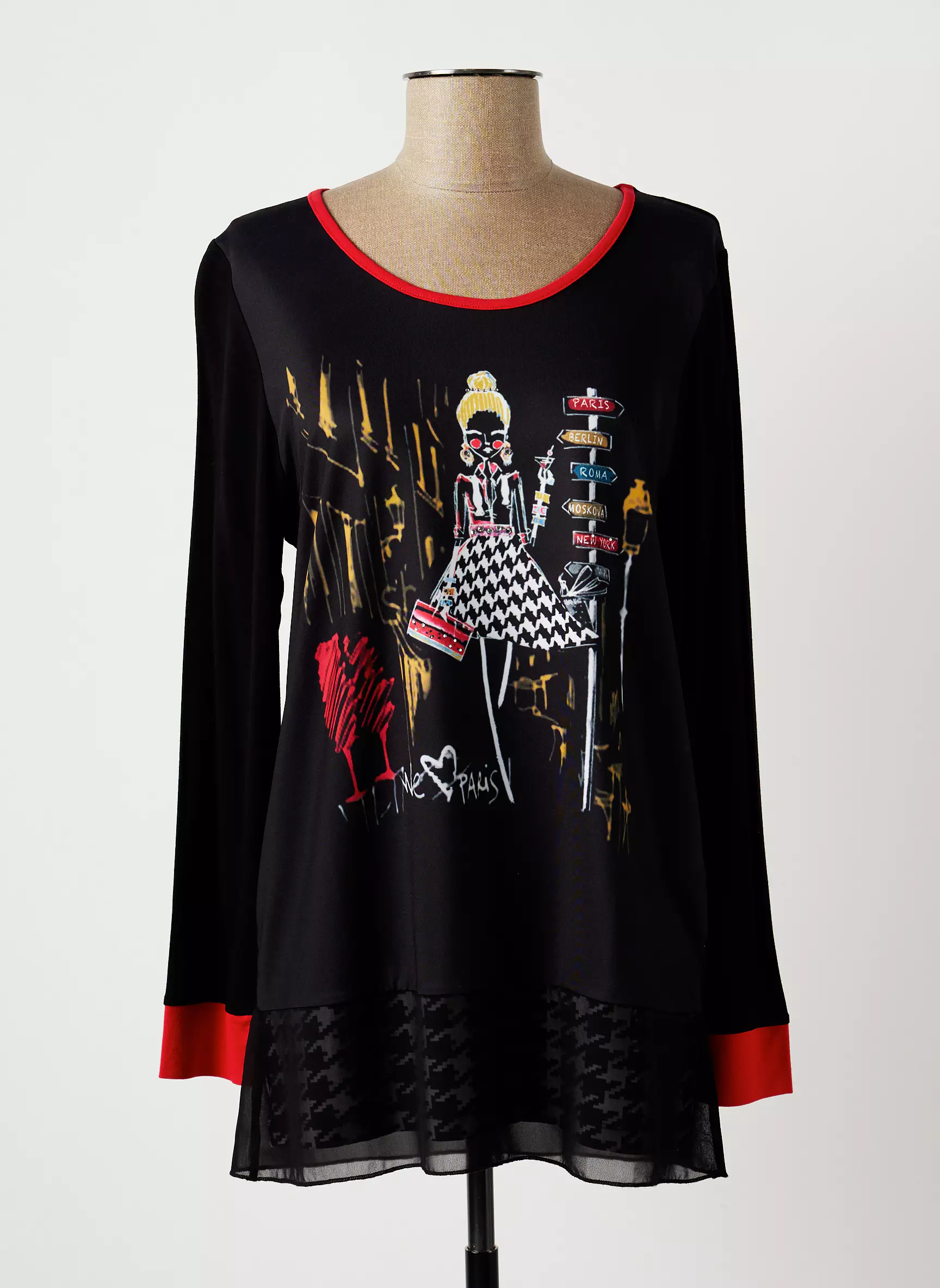 Meri Esca Tshirts Femme couleur noir