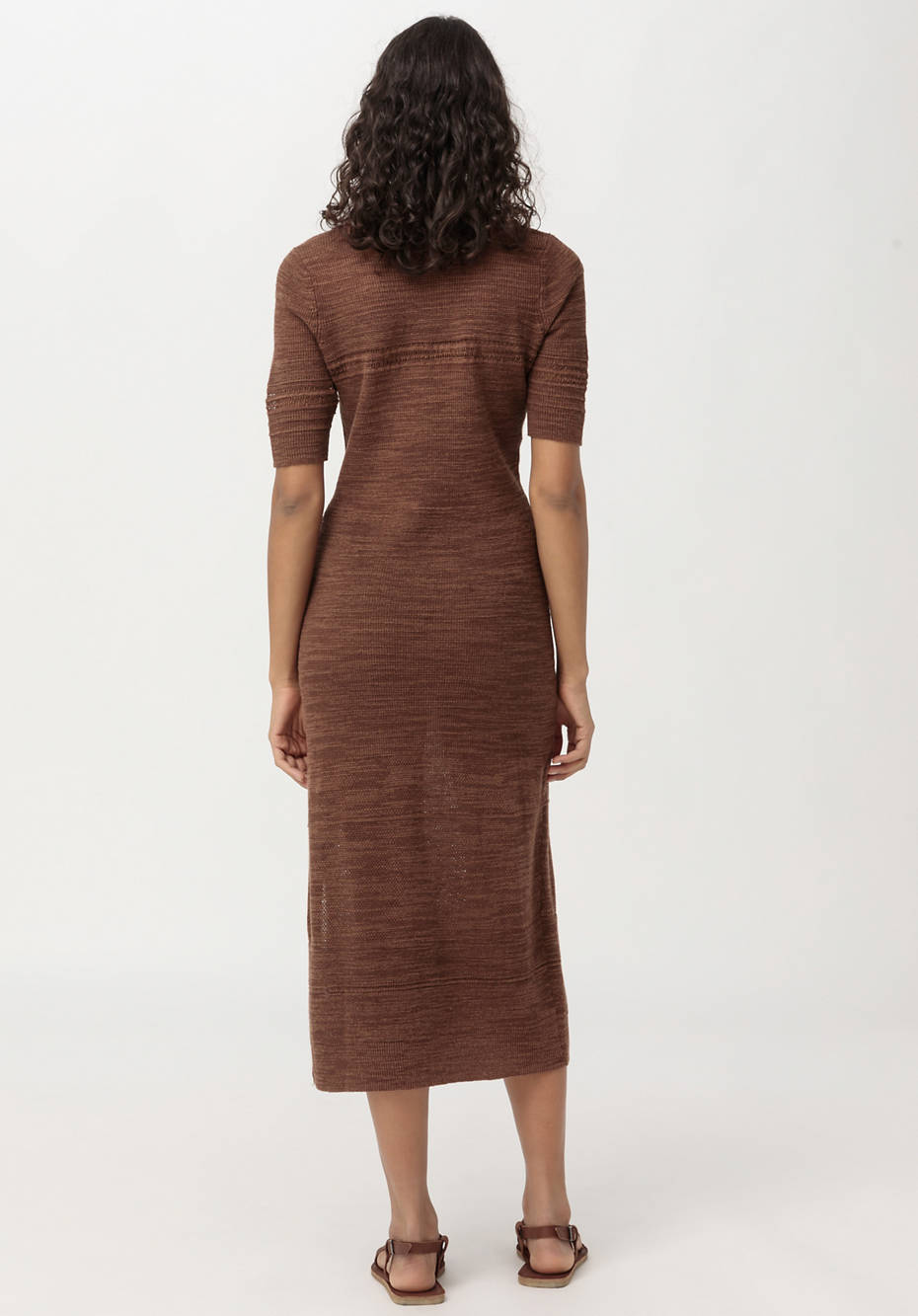 Strickkleid aus Leinen mit Bio-Baumwolle