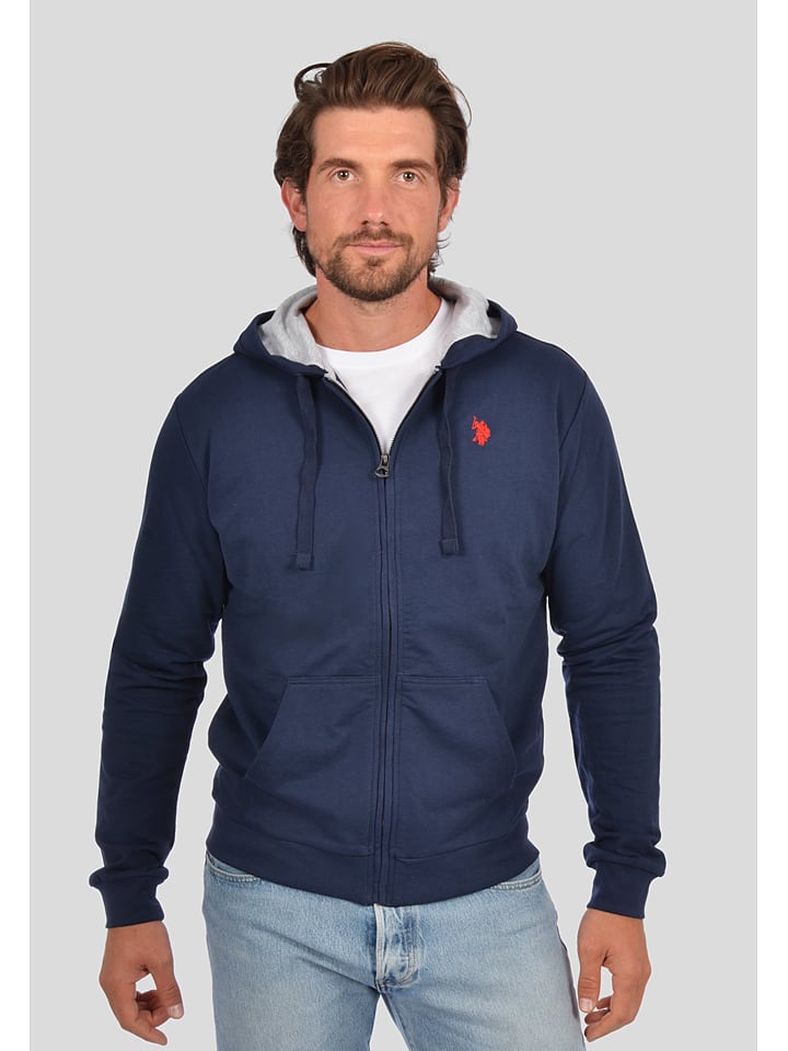 U.S. Polo Assn. Sweatjacke in Dunkelblau günstig kaufen