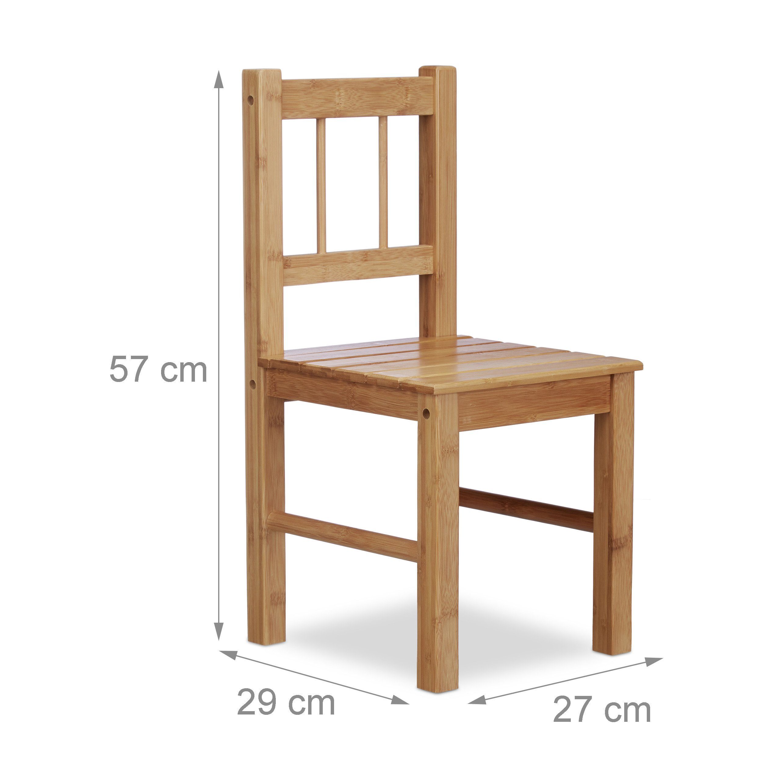 relaxdays Blumenhocker Deko Stuhl Bambus