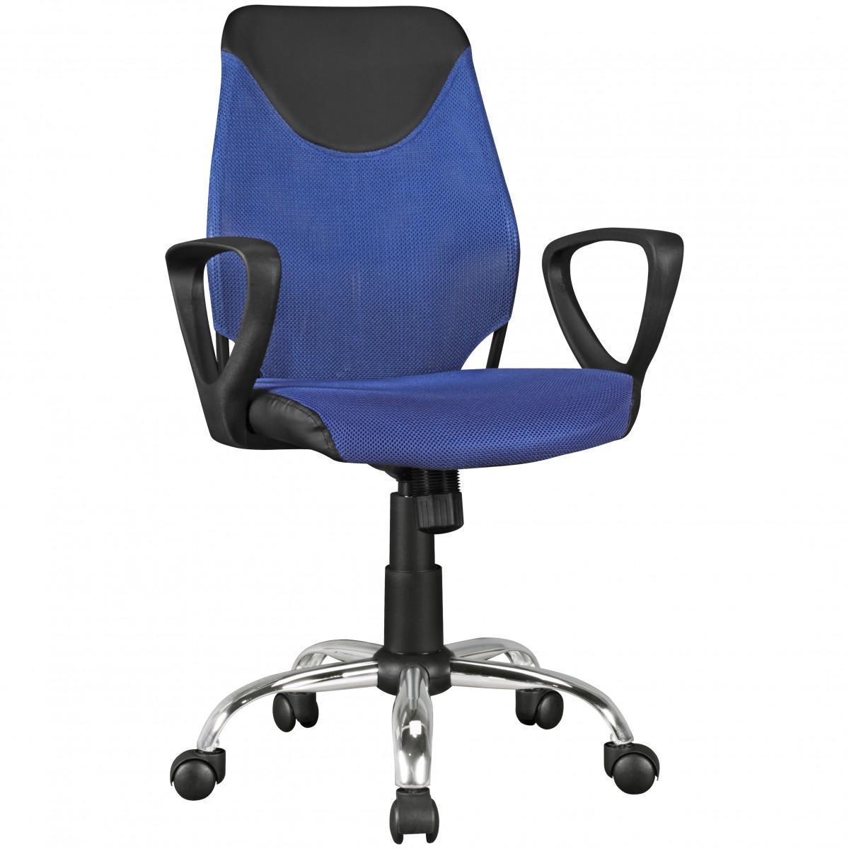 Amstyle Kinder-Drehstuhl KiKa, Schwarz-Blau
