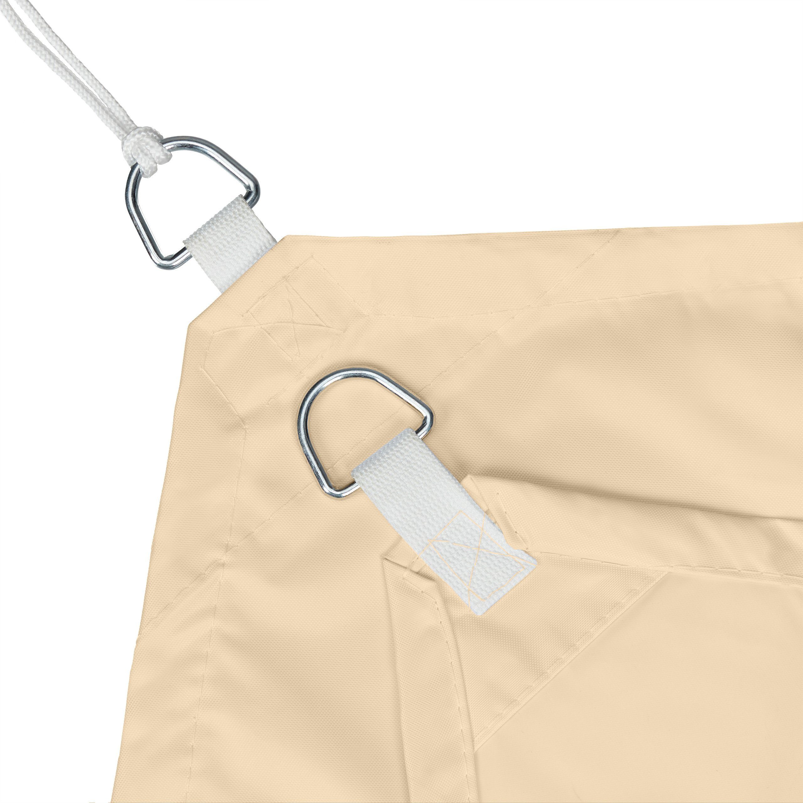 relaxdays Sonnensegel Sonnensegel beige rechteckig, 3,5 x 4,5 m