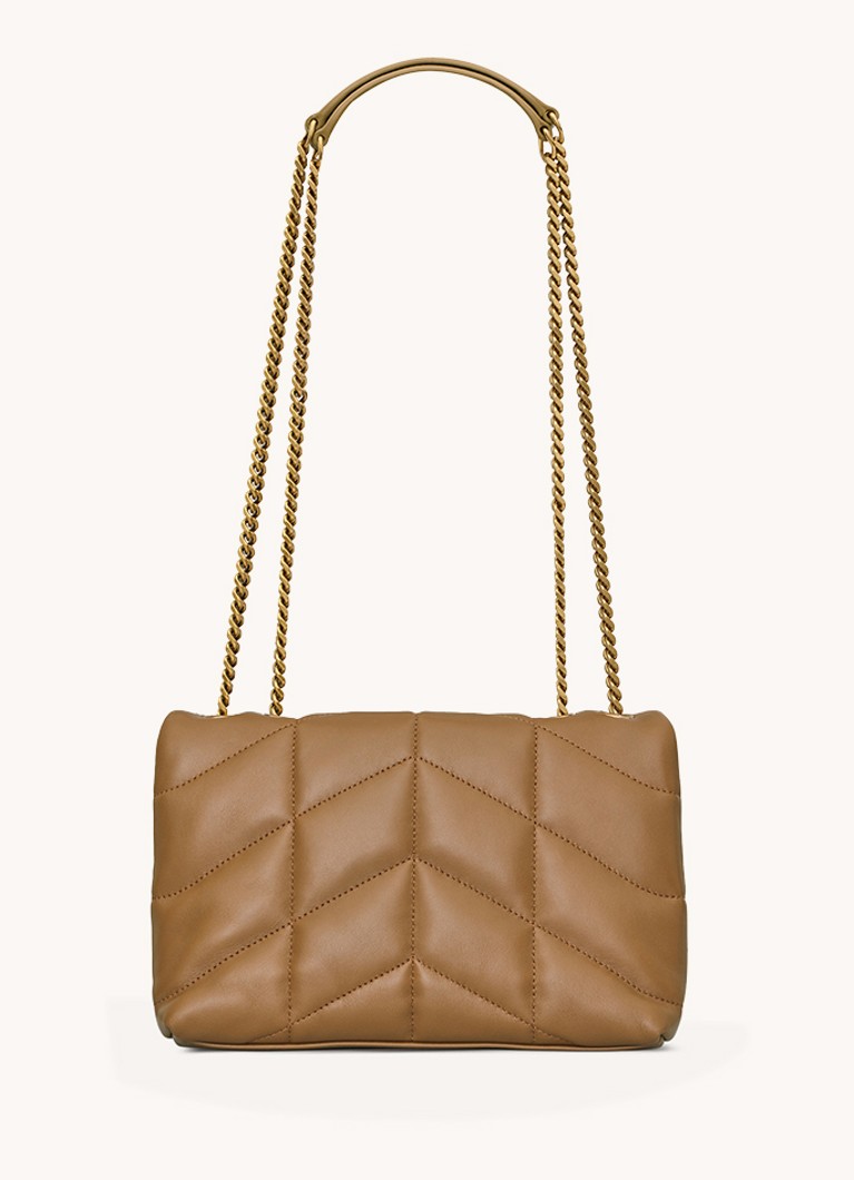 Τσάντα ώμου Saint Laurent Toy Puffer από δέρμα αρνιού