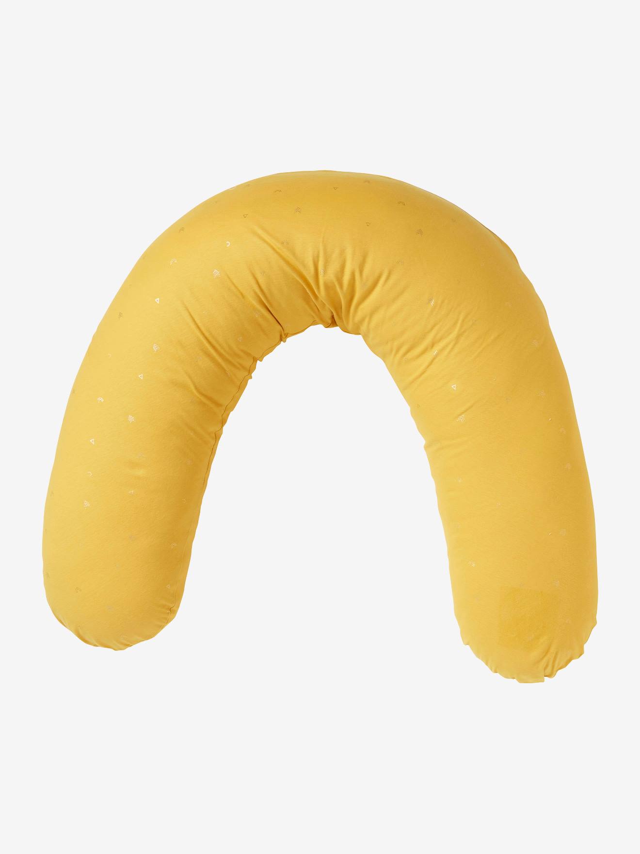 Housse pour coussin d'allaitement jaune épicé