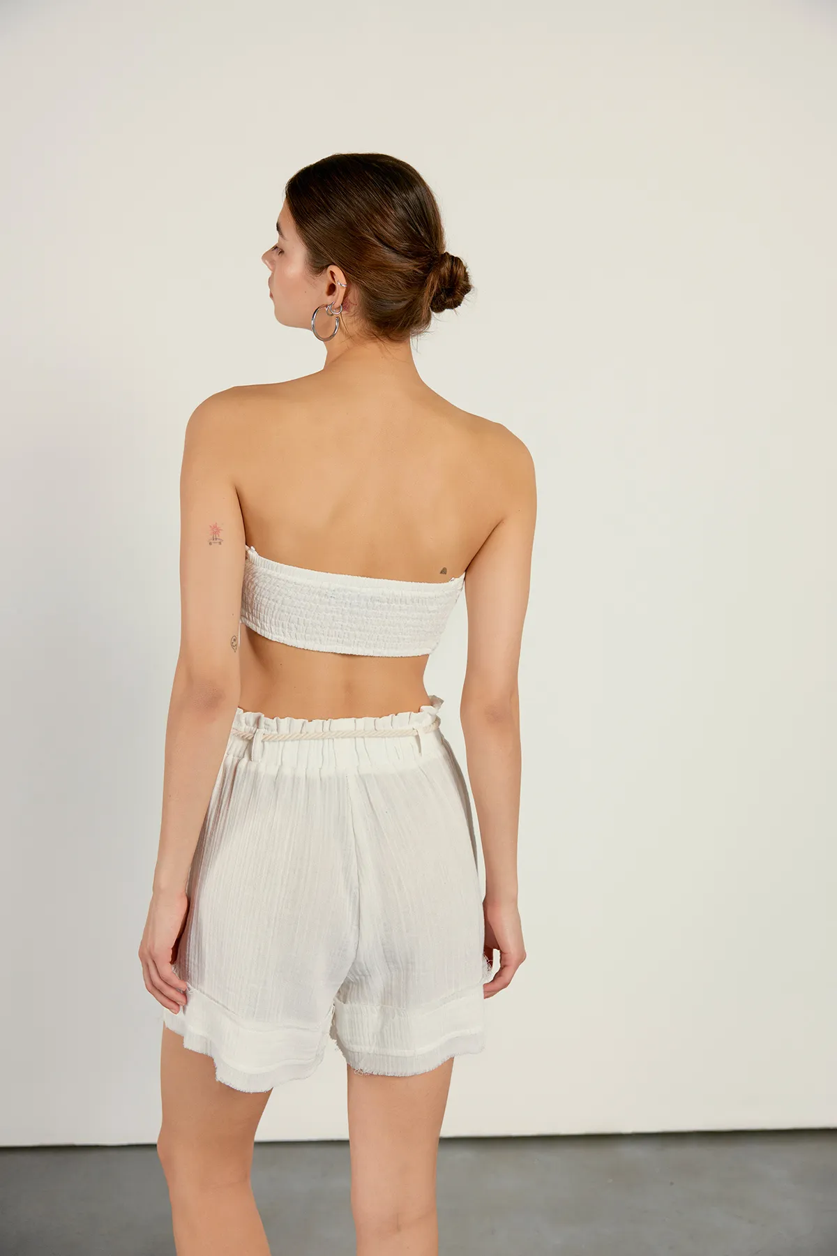 VATKALI  Musselin-Bustier Ecru