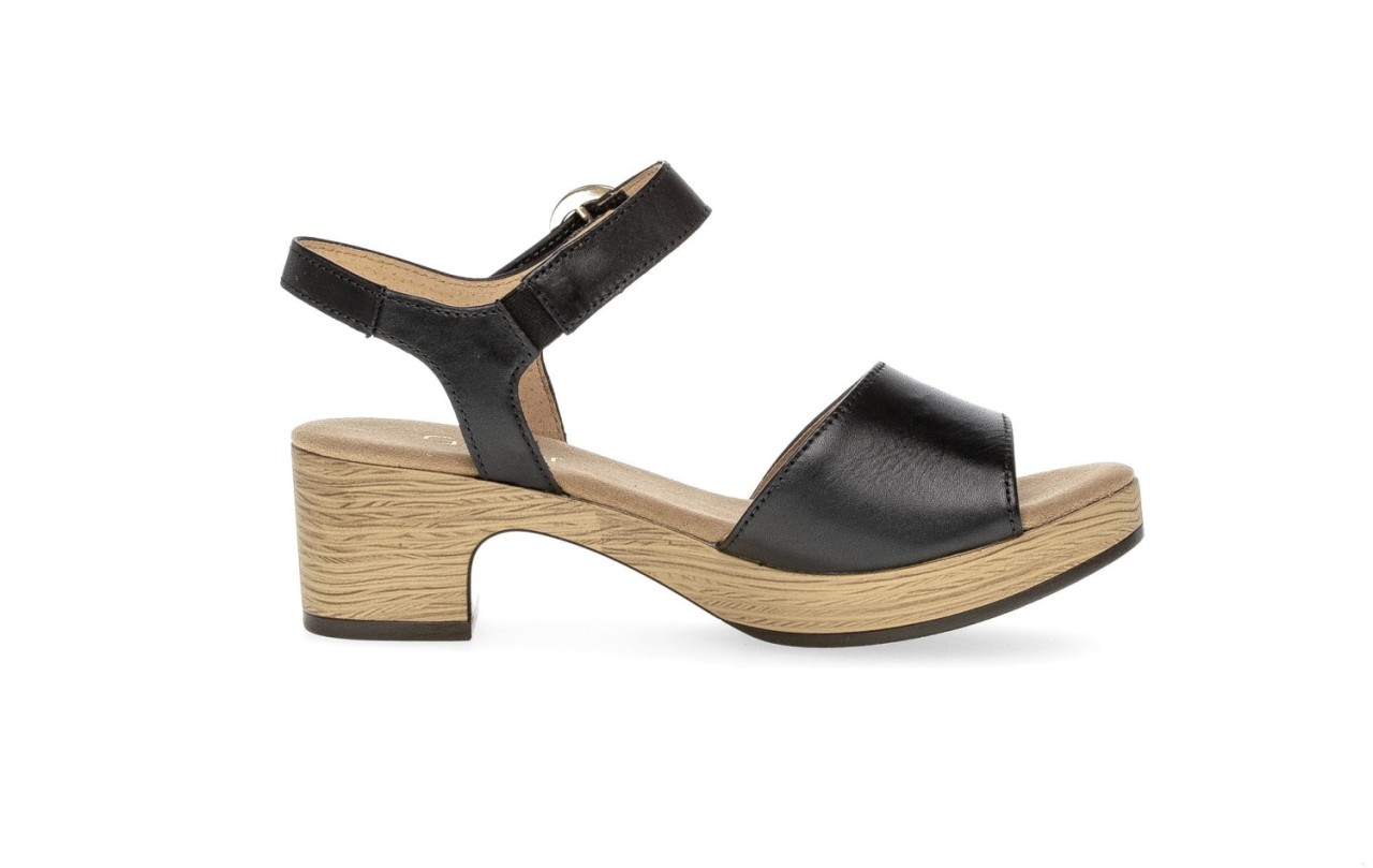 GABOR Komfort Sandalen schwarz Gabor Comfort Plateau Sandale 42.071.57