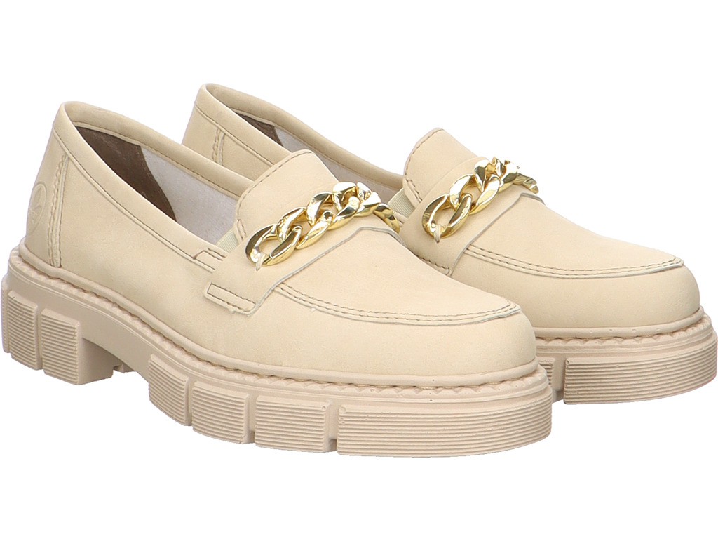 RIEKER Sportliche Slipper beige