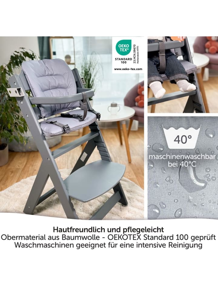 LaLoona Sitzkissen / Hochstuhlauflage für bebeconfort Timba in grau günstig kaufen onesize