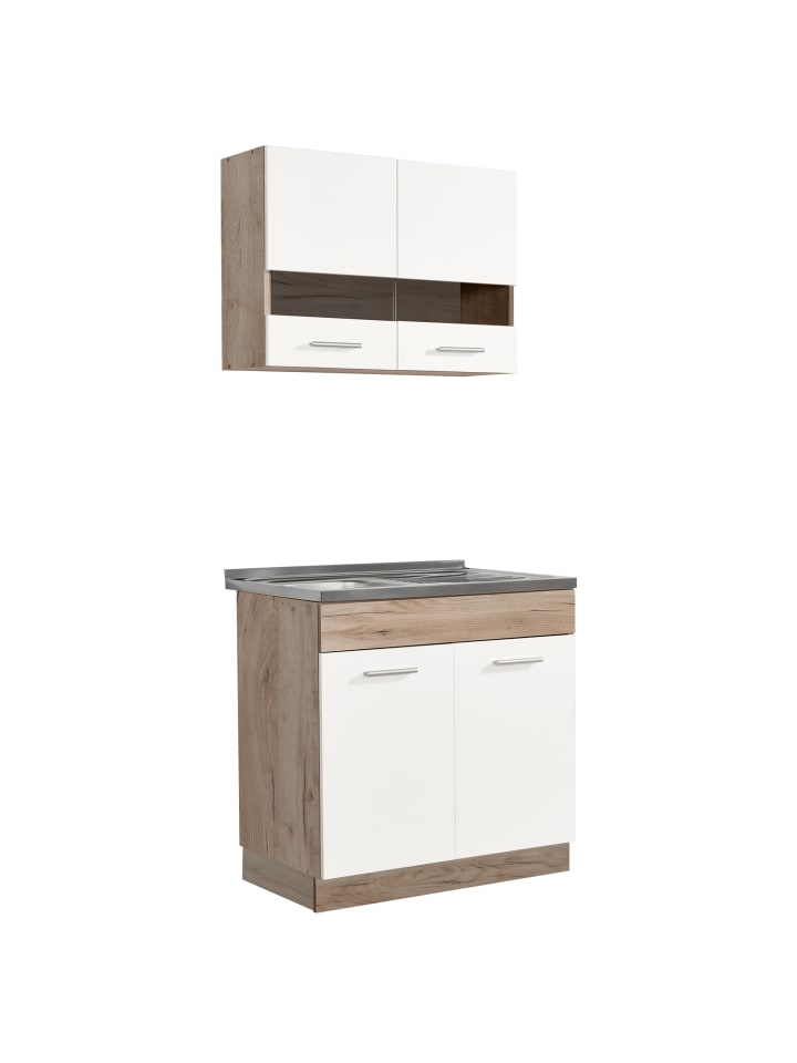 Homestyle4u Küchenzeile ohne Geräte 80x180x51 cm in Weiß günstig kaufen onesize