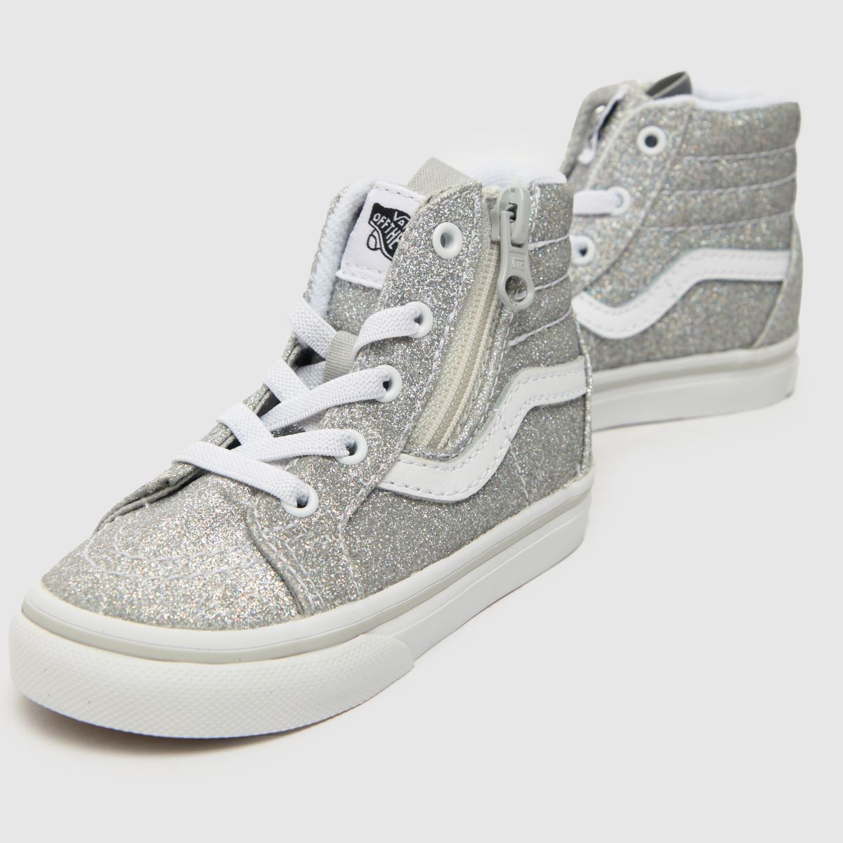 Vans ezüst SK8-Hi Reissue Zip Lány Kisgyermek Tornacipő