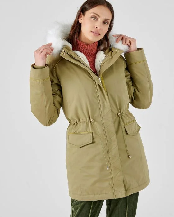 Parka 3 en 1 chaude doublée Thermolactyl + gilet imitation fourrure