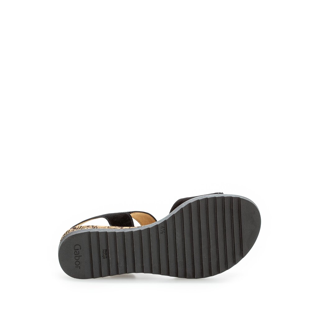 Gabor comfort Keilsandalette schwarz