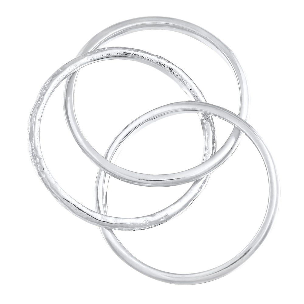 Elli Elli Bague Bague enveloppante pour femmes Trinity Basic Classic en argent sterlin Bague