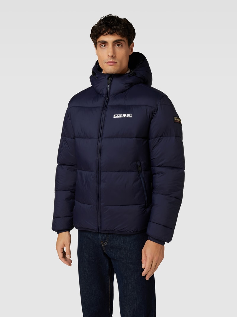 Steppjacke mit Kapuze Modell 'A-SUOMI' in marineblau