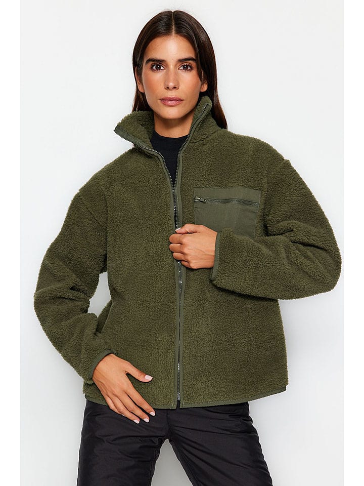 trendyol Fleecejacke in Dunkelgrün günstig kaufen