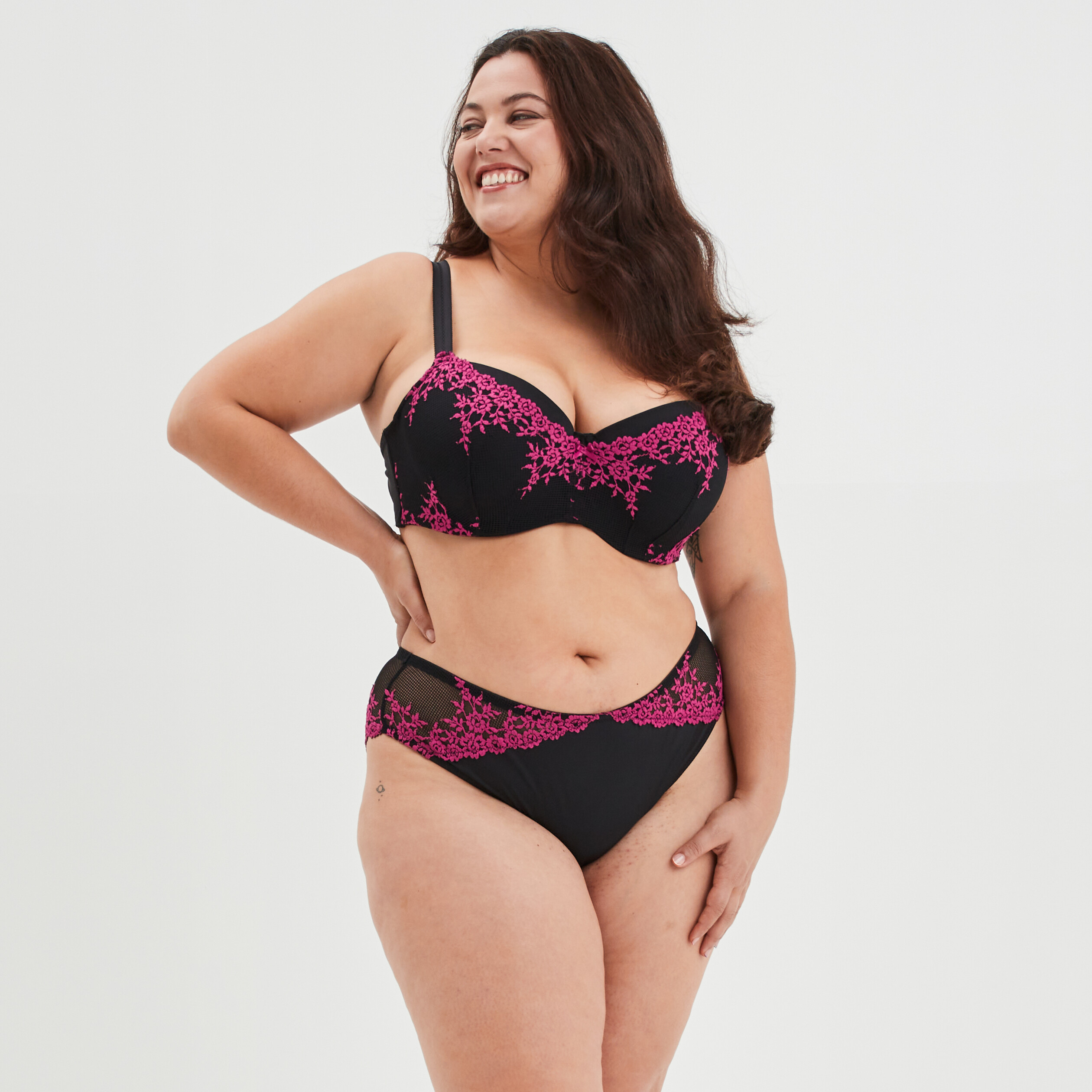 Soutien-gorge corbeille grande taille violet femme grande taille | La Halle