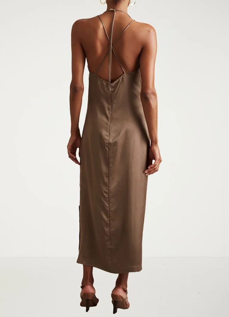 Reiss Lilah maxi dress with waterfall neckline