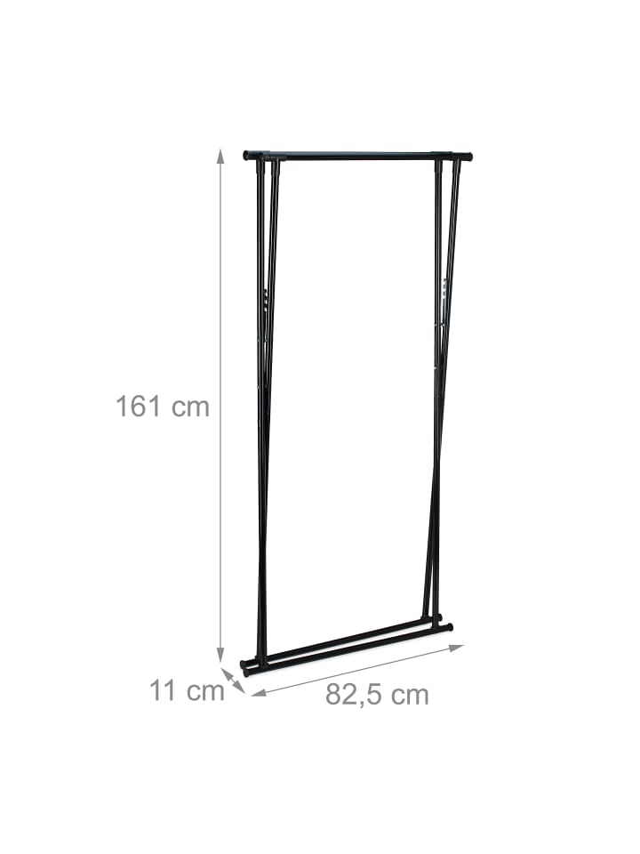 relaxdays Kleiderständer in Schwarz - (B)135 x (H)139 x (T)95 cm günstig kaufen onesize