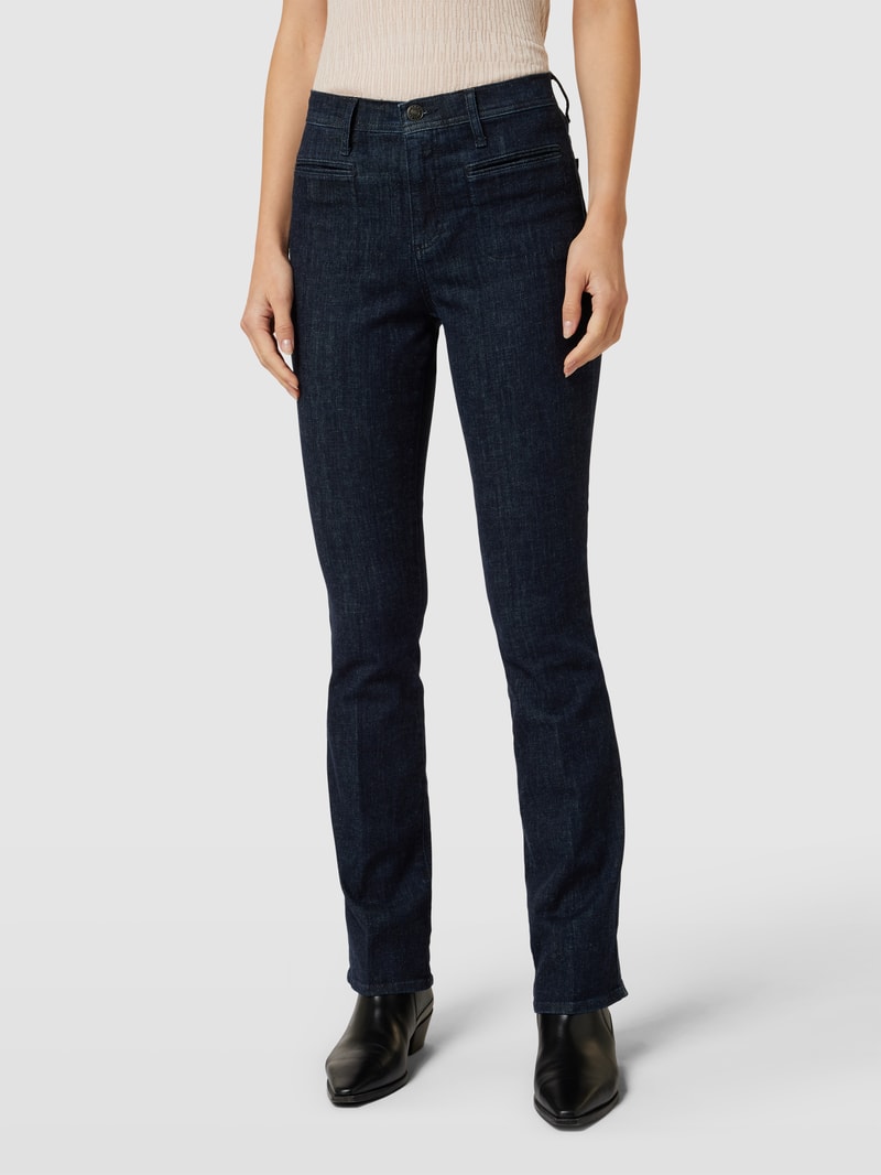 Flared Jeans mit Paspeltaschen Modell 'SHAKIRA' in dunkelblau