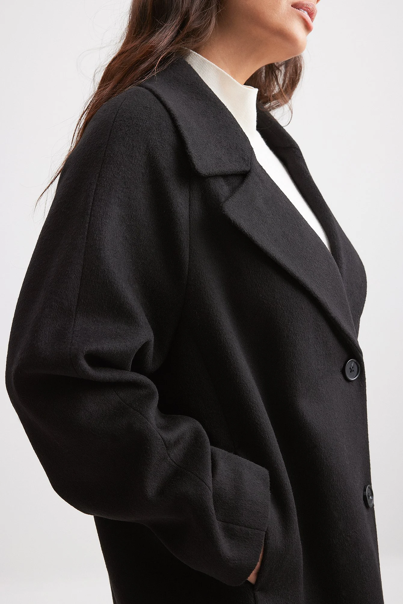 Oversize Mantel aus Wollmischung