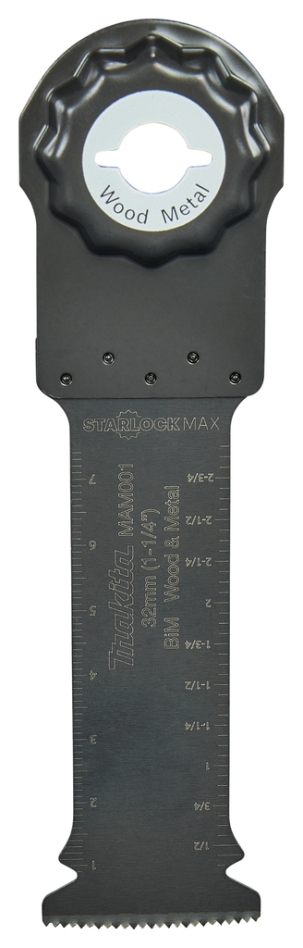 Accessori Makita B-66400-5 MAM001 Lama per sega a immersione 32x80mm per legno e acciaio Lama per multiutensile Starlock Max 5 pezzi