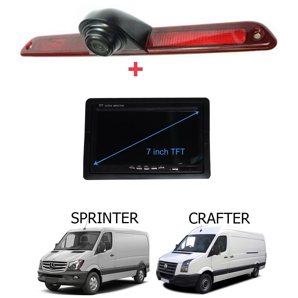 TAFFIO Für Mercedes Sprinter VW Crafter Bremsleuchte Rückfahrkamera+7