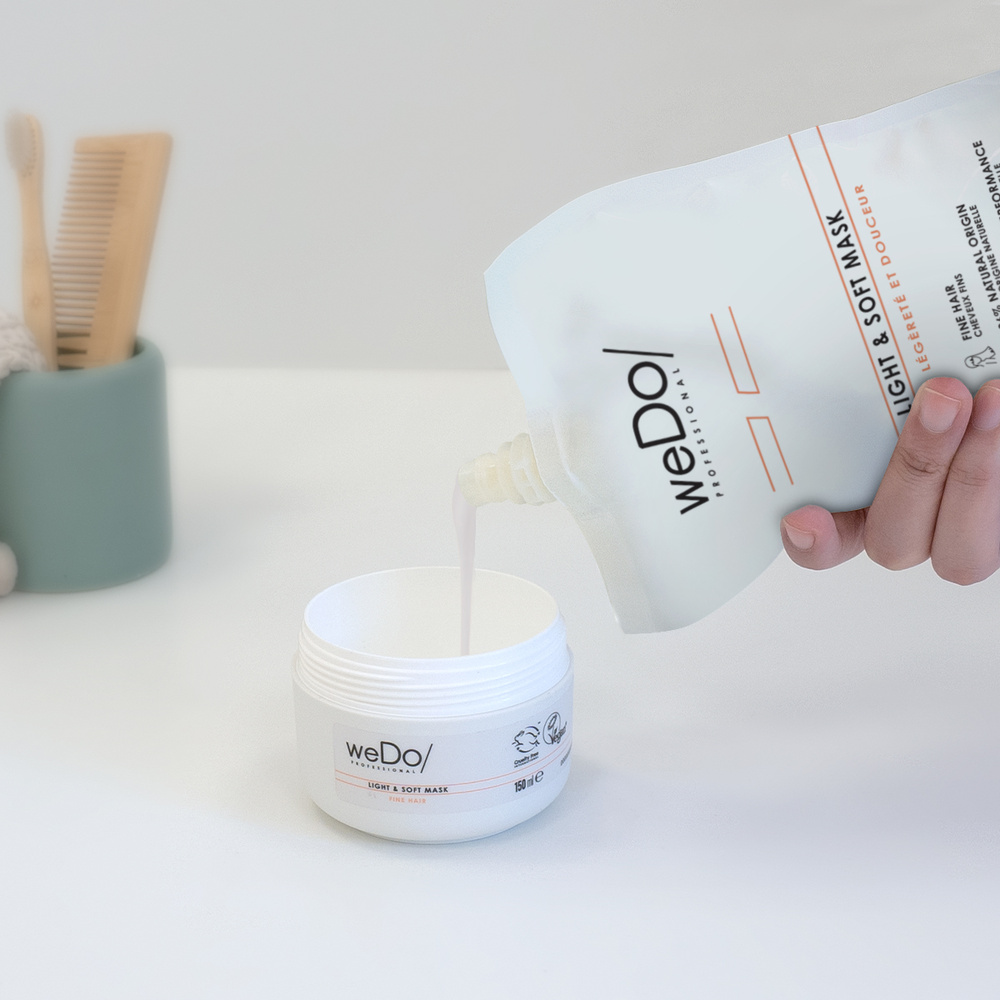 wedo Masque cheveux Vegan Légèreté et Douceur recharge pour cheveux fins Masque vegan sans silicone pour cheveuxfins
