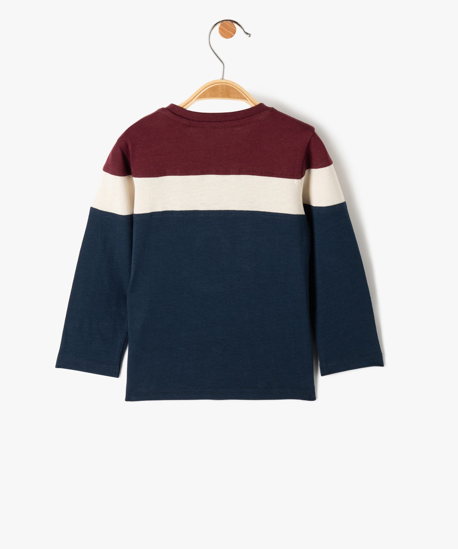 Tee-shirt bébé Garçon à manches longues et larges rayure... marine | GEMO