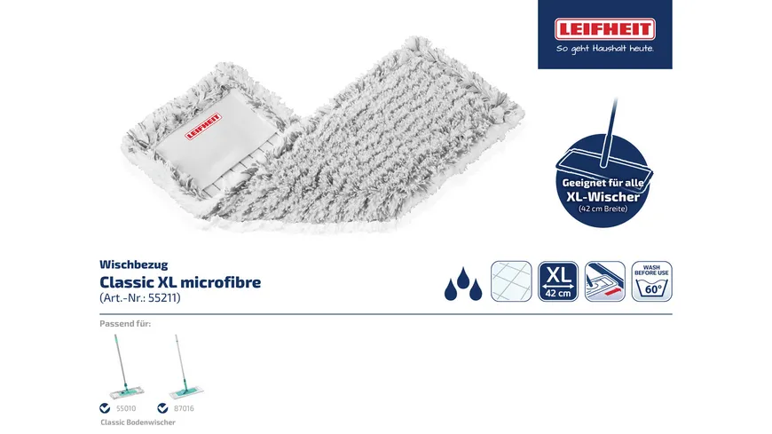 LEIFHEIT Wischbezug Classic XL microfibre