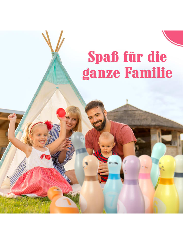 Pink Papaya Kegelspiel für Kinder 