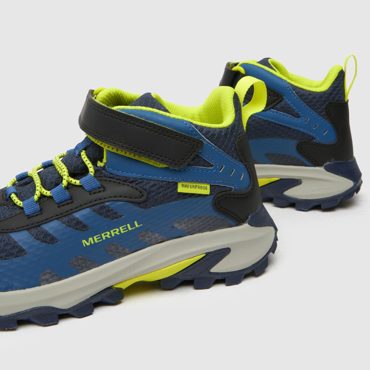 Merrell marinblå och gröna moab speed mid 2 pojkar/ungdomsskor
