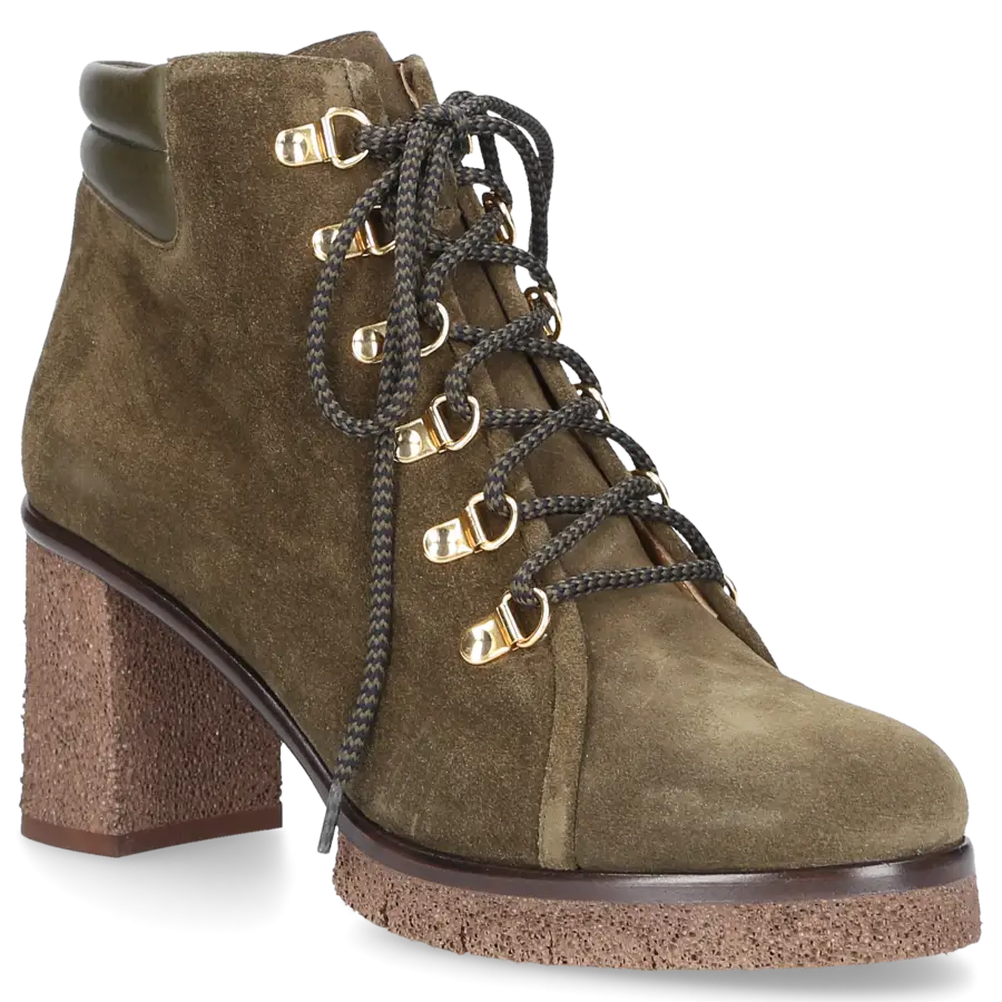 Truman's - Schnürstiefeletten 8623 Veloursleder - grün