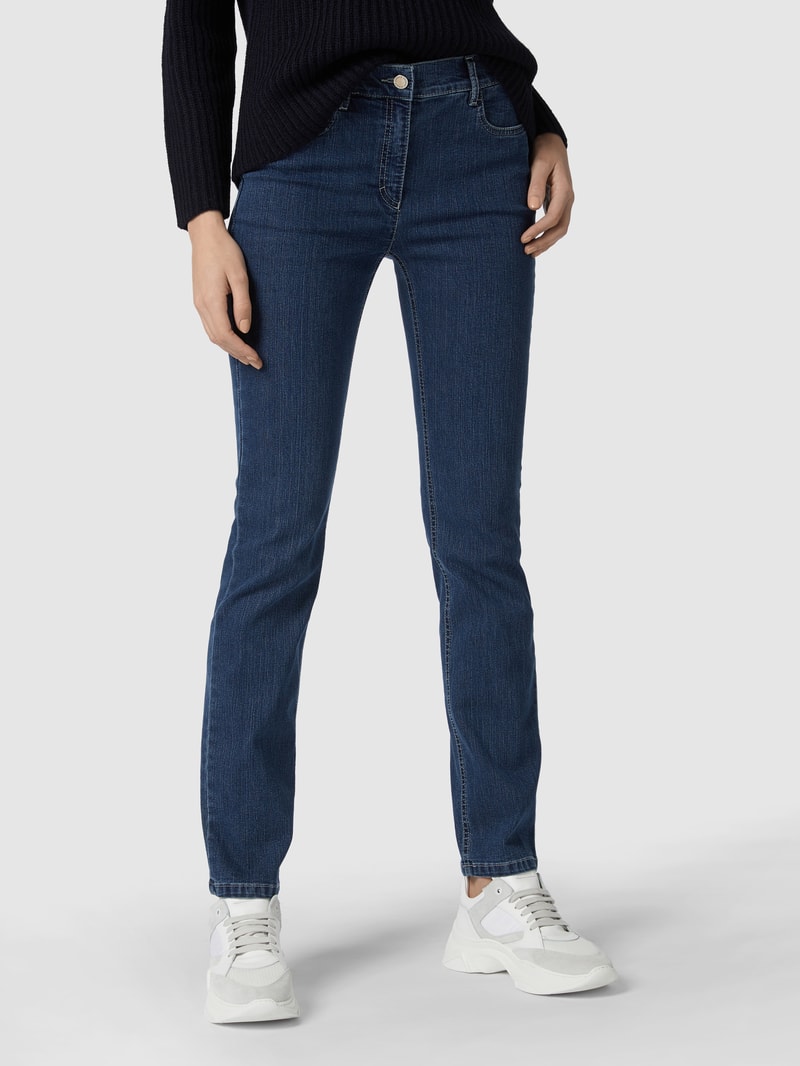 Rinsed Washed Comfort S Fit Jeans Modell CARLA in blau