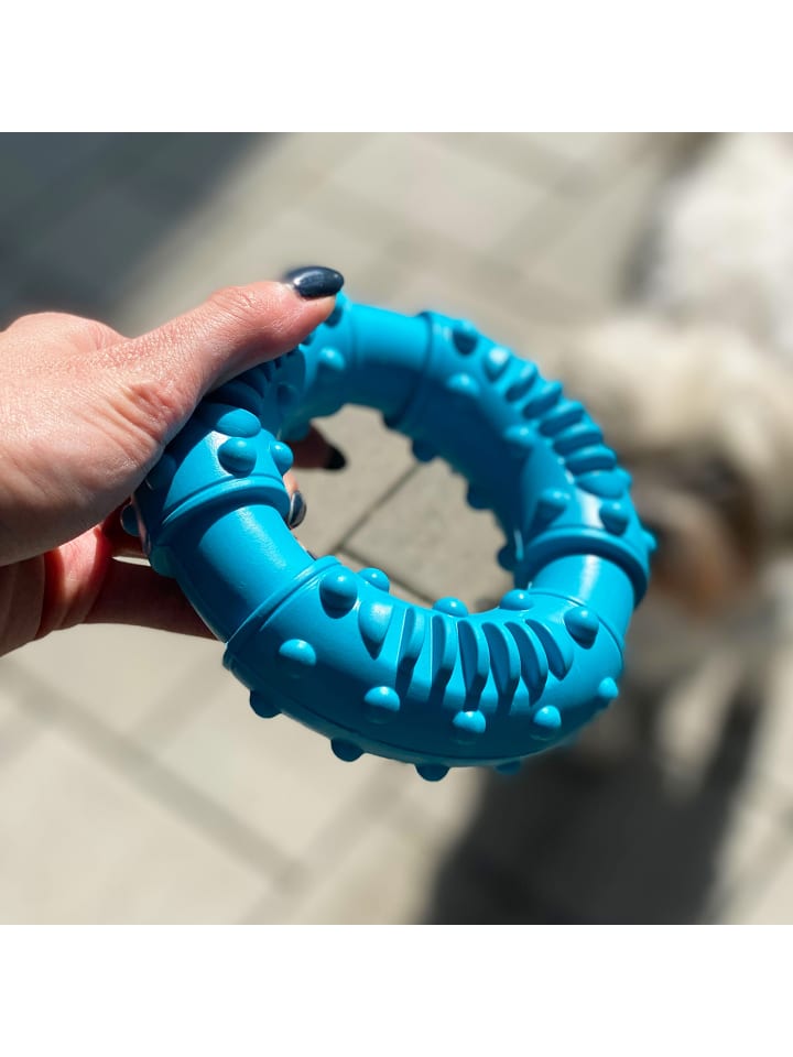 Intirilife Hunde Kauspielzeug 12,5 cm Kauring in Blau günstig kaufen onesize