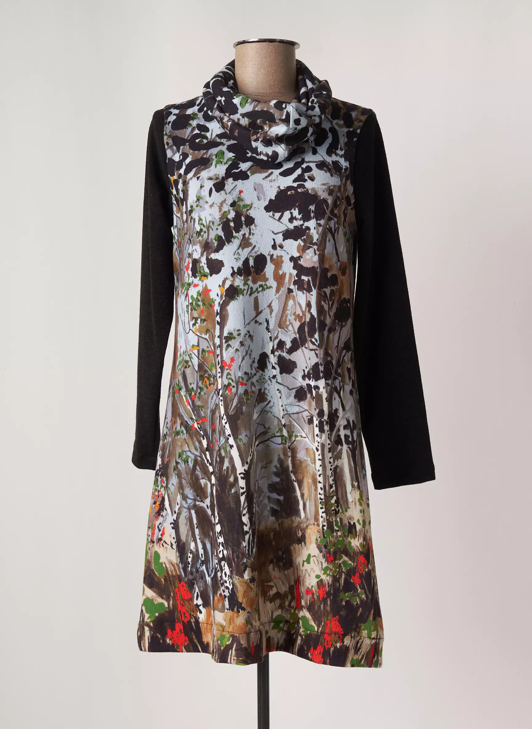Maloka Robes Mi Longues Femme couleur noir