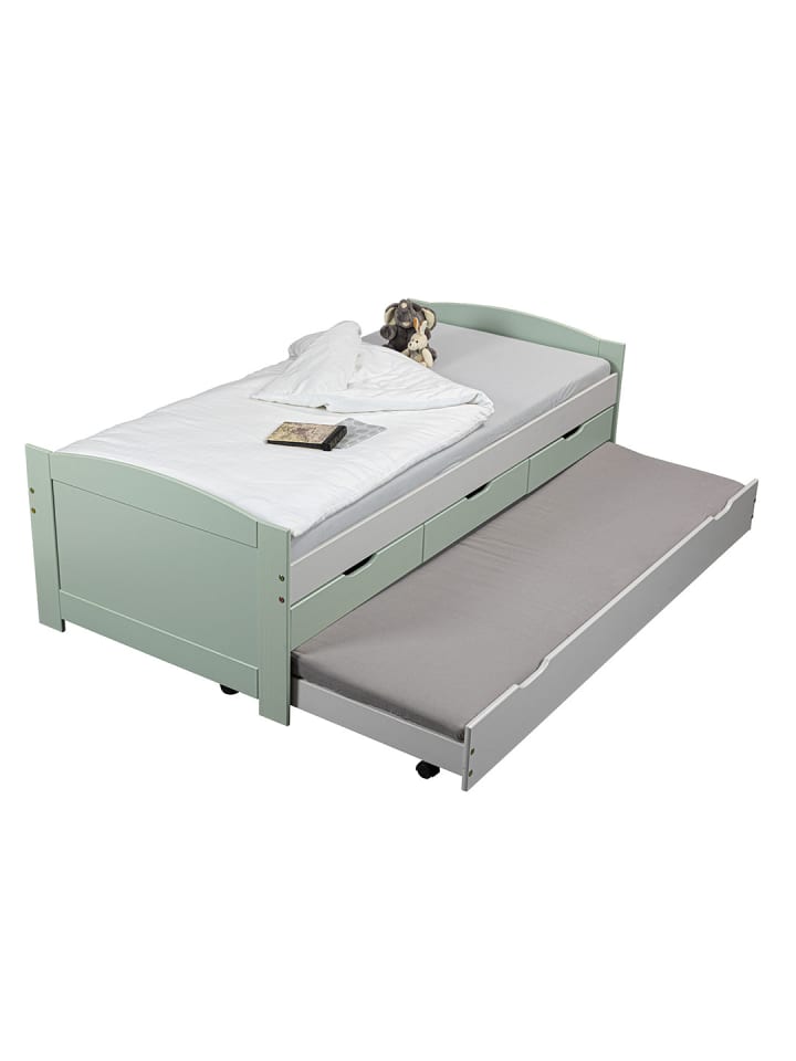 ebuy24 Bett Prati Hellgrau 205 x 98 cm günstig kaufen onesize