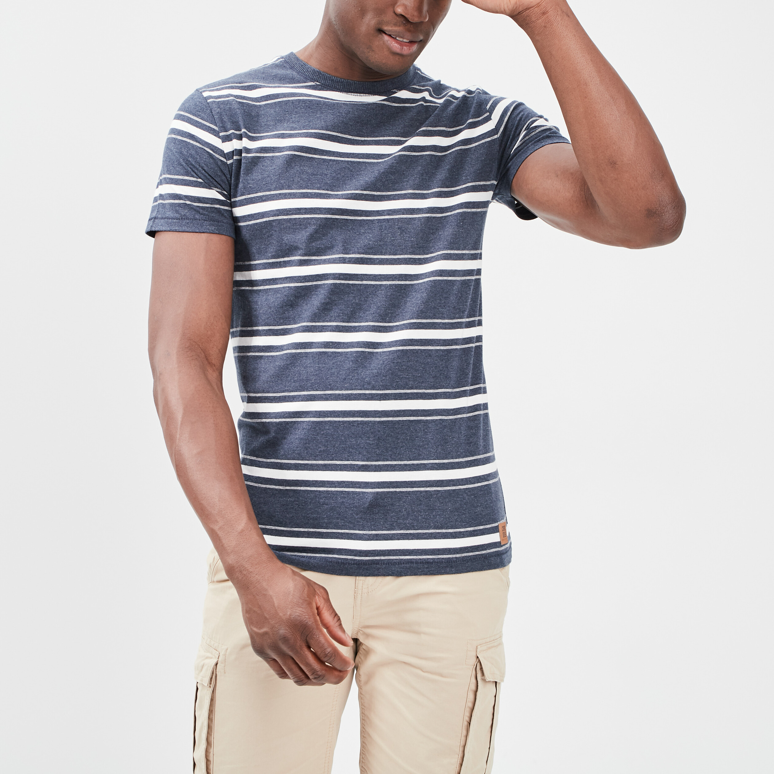 T-shirt manches courtes Creeks bleu homme | La Halle