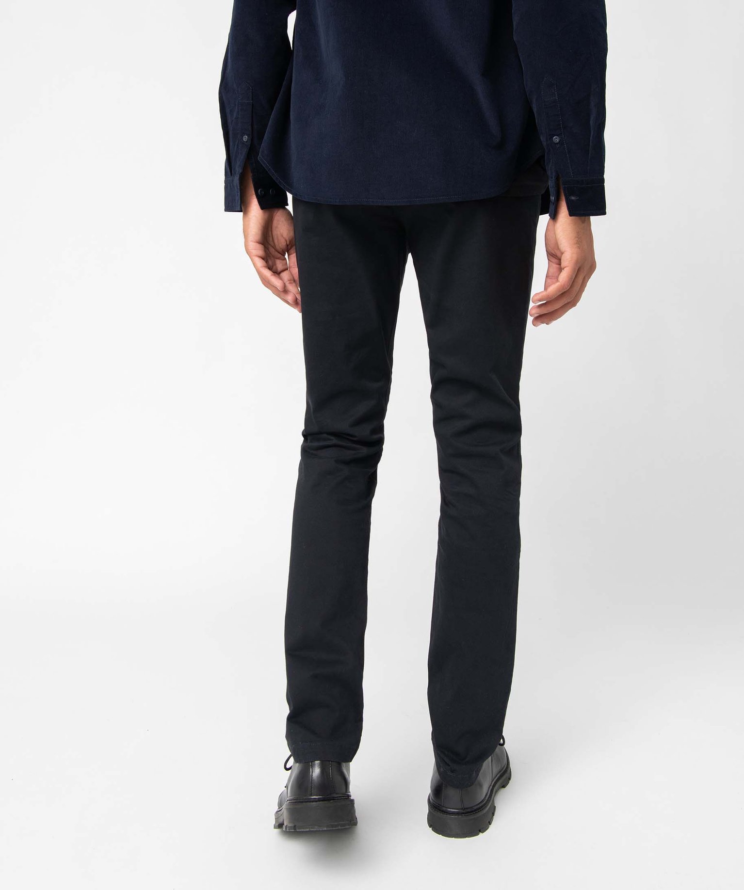 Pantalon chino en coton stretch homme noir | GEMO